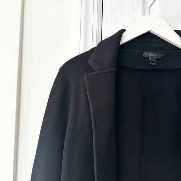 J Crew Black Sophie J0244 Open Front Relaxed Fit Blazer Sweater Jacket Small - Picture 3 of 10